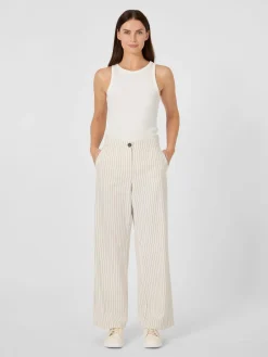 Hosen * LANIUS Damen-Marlenehose Nadelstreifen Weiß