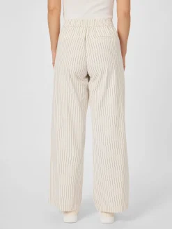 Hosen * LANIUS Damen-Marlenehose Nadelstreifen Weiß
