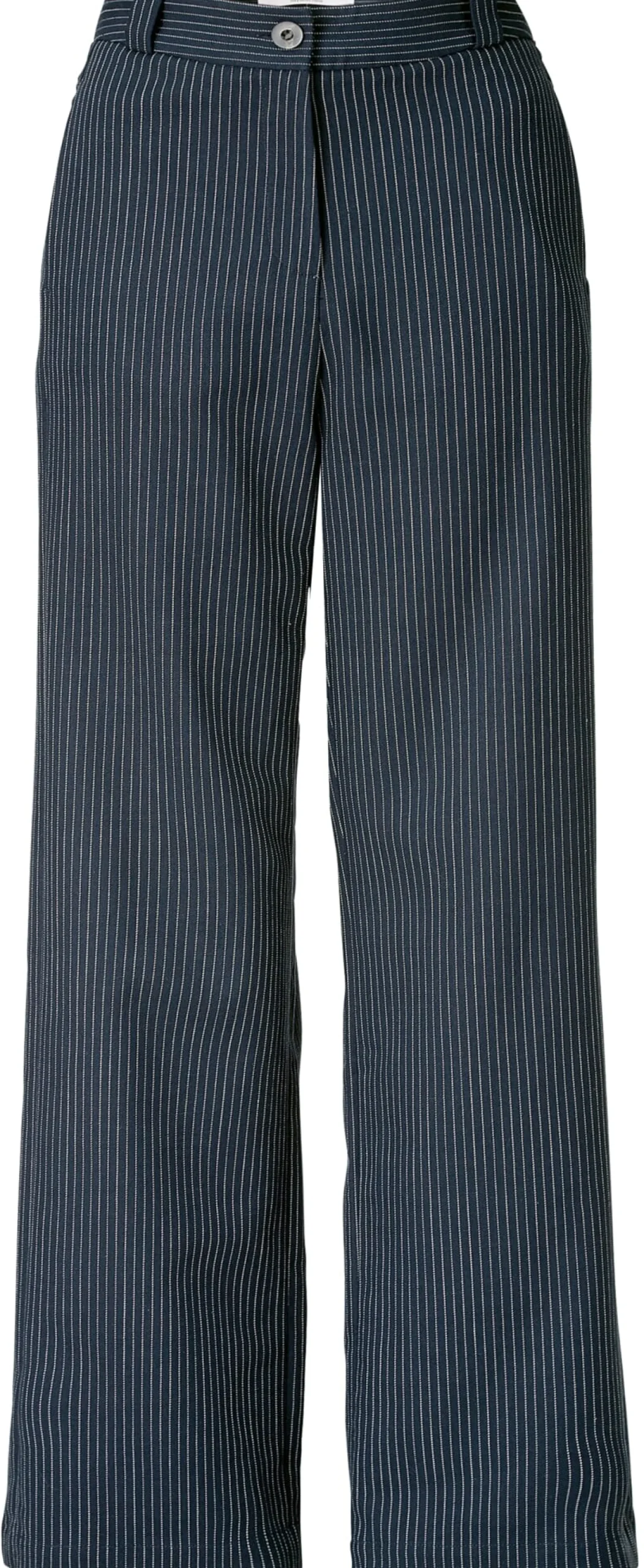 Hosen * LANIUS Damen-Marlenehose Nadelstreifen Dunkelblau