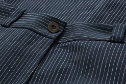 Hosen * LANIUS Damen-Marlenehose Nadelstreifen Dunkelblau