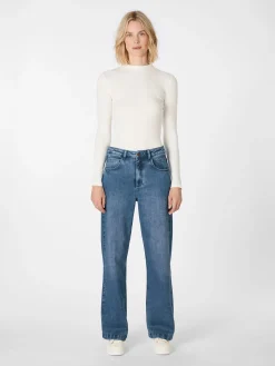Hosen|Jeans * LANIUS Damen-Marlenejeans Blau