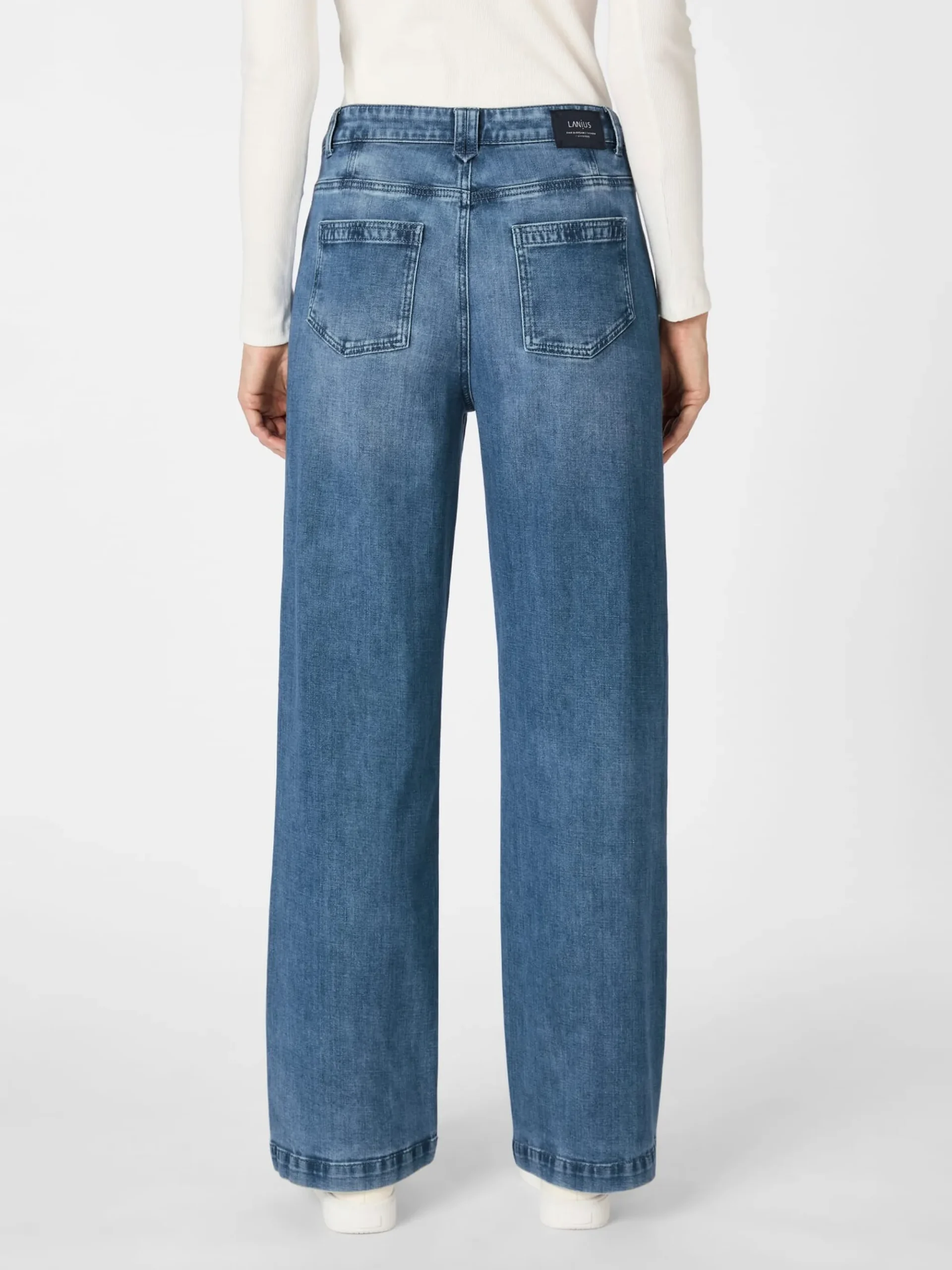 Hosen|Jeans * LANIUS Damen-Marlenejeans Blau