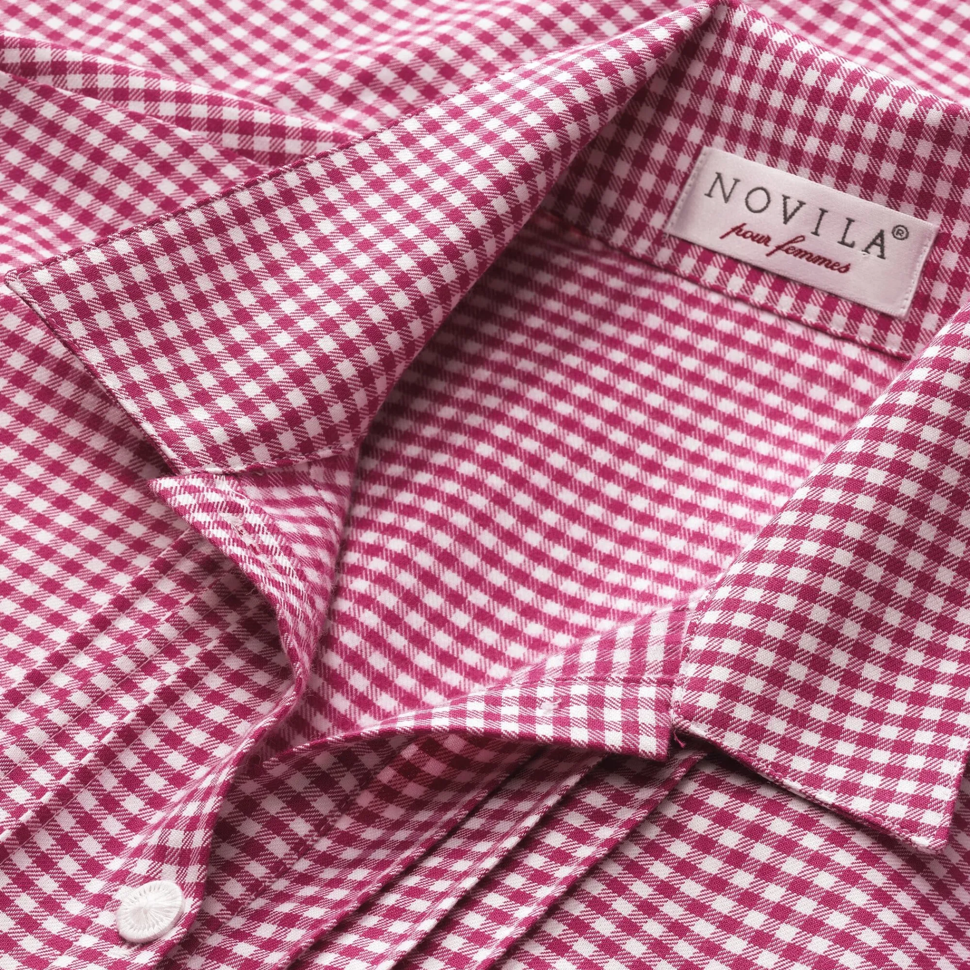 Wäsche * Novila Damen-Nachthemd Flanell Rot