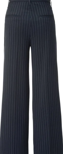 Hosen * Knowledge Cotton Apparel Damen-Nadelstreifenhose Blau