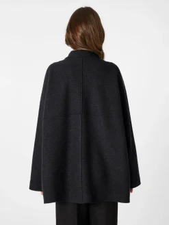 Jacken * Oska Damen-Outdoorjacke Wolle Schwarz