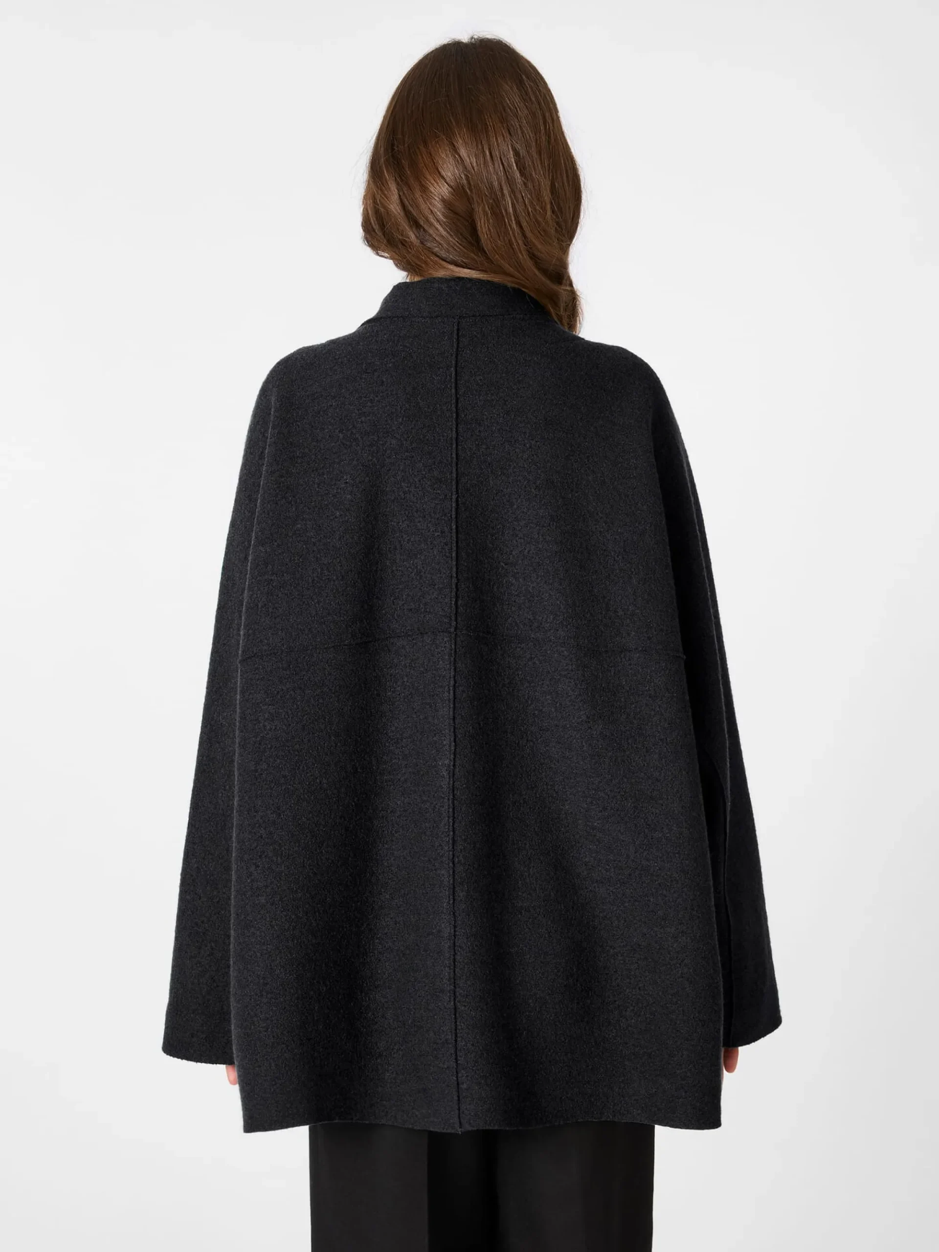 Jacken * Oska Damen-Outdoorjacke Wolle Schwarz