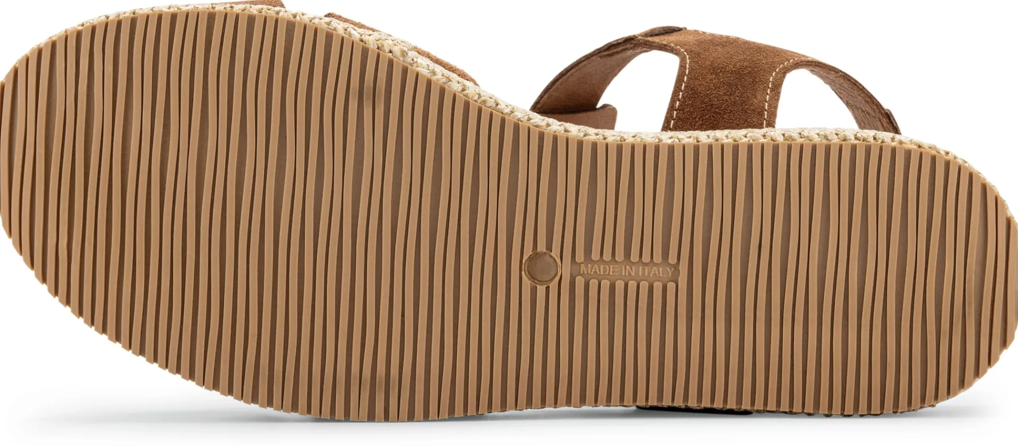 Sandalen|Freizeitschuhe * Ehm Damen-Plateausandale Cognac