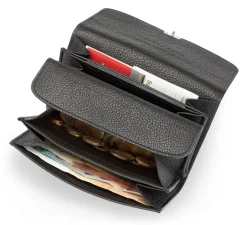 Geldbörsen|Geldbörsen * Volker Lang Accessoires Damenportemonaie Hirschleder Schwarz