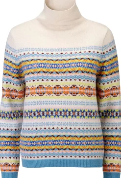 Pullover * Eribé Damenpullover gemustert Beige