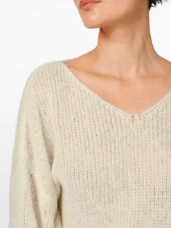 Pullover * Alma ＆ Lovis Daenpuover V-Auchnitt Naturweiß