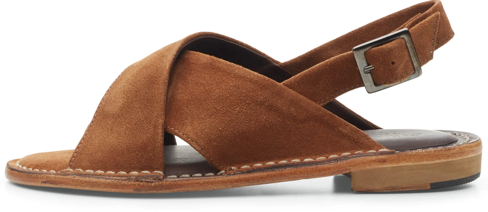 Sandalen|Freizeitschuhe * Astorflex Damen-Rauledersandale Cognac