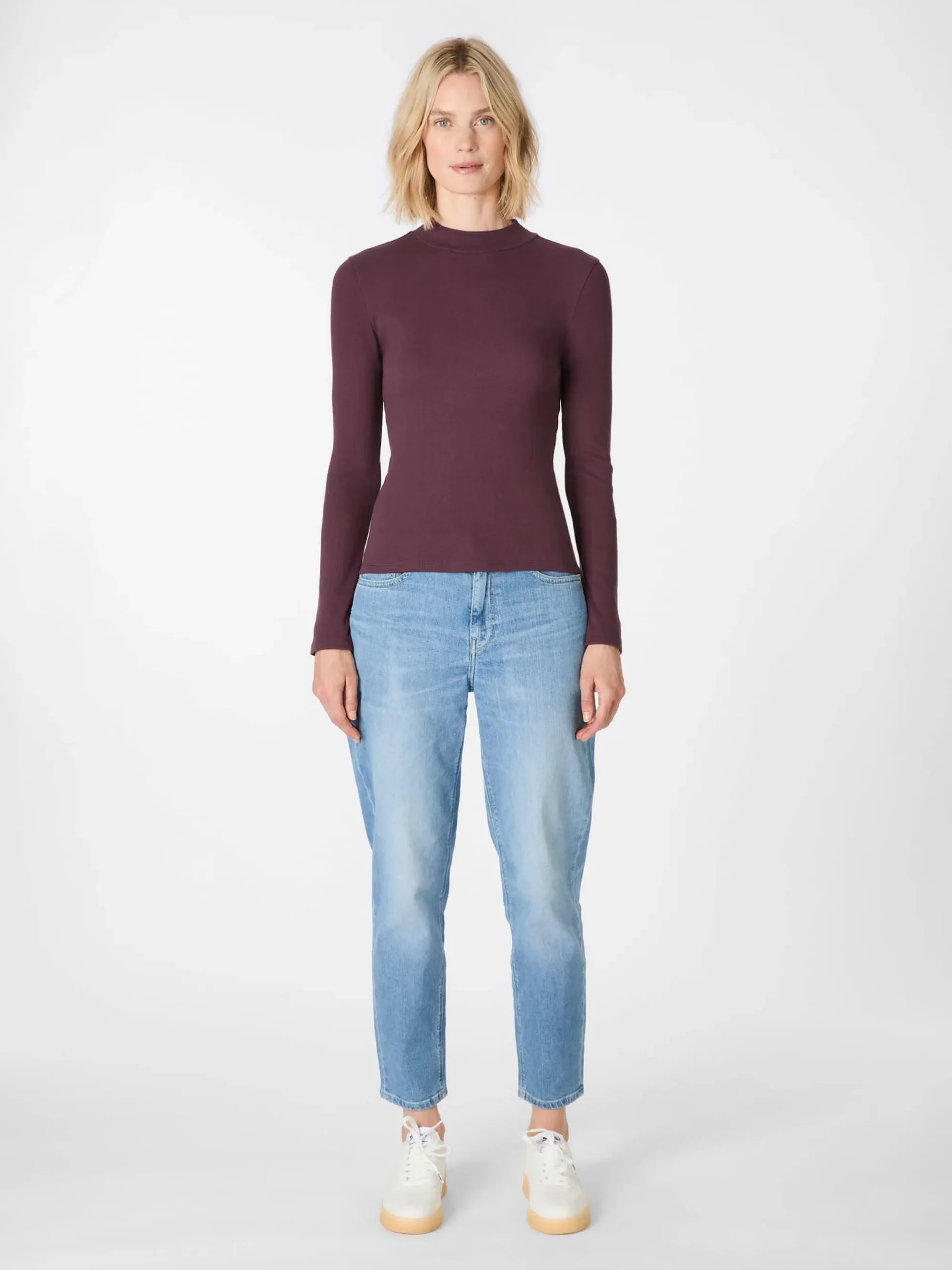 Shirts & Tops * Knowledge Cotton Apparel Daen-Rippenhirt angar Weinrot