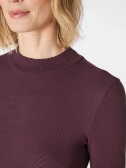 Shirts & Tops * Knowledge Cotton Apparel Daen-Rippenhirt angar Weinrot