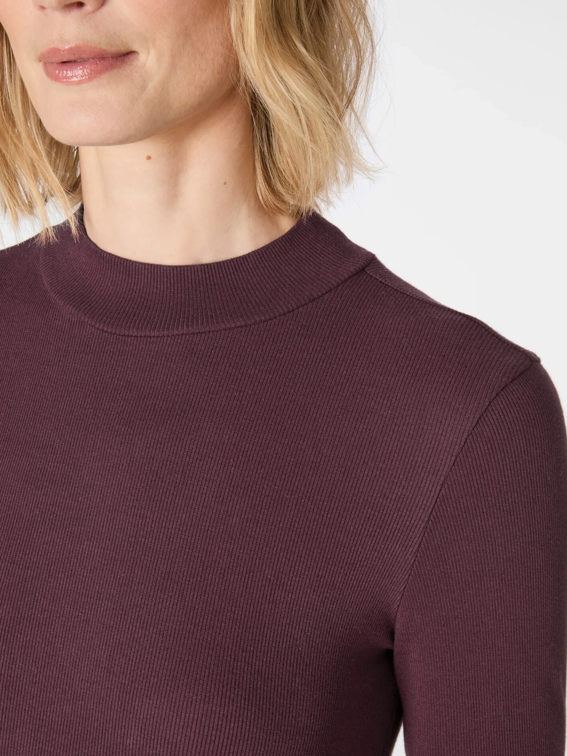 Shirts & Tops * Knowledge Cotton Apparel Daen-Rippenhirt angar Weinrot