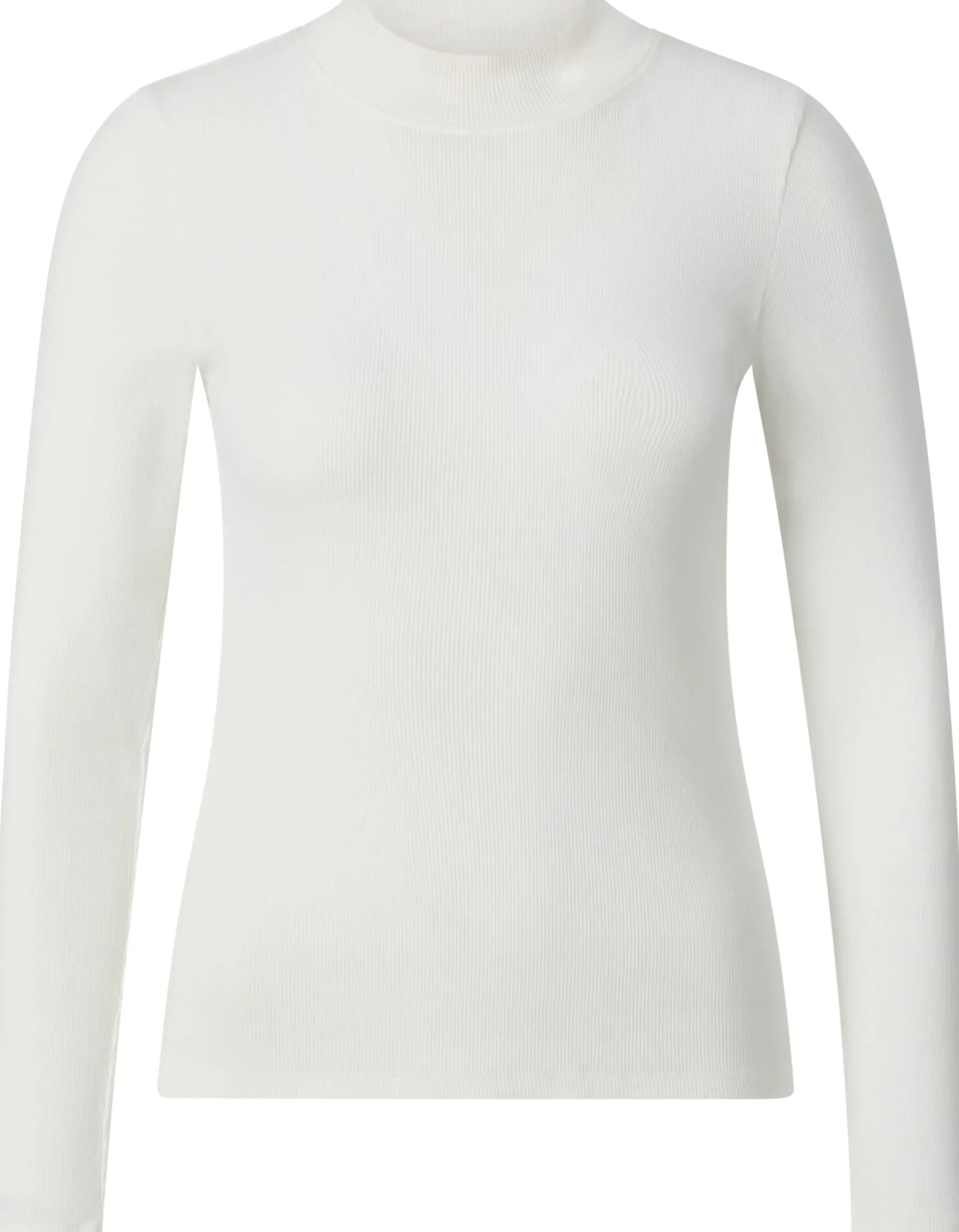 Shirts & Tops * Knowledge Cotton Apparel Damen-Rippenhirt Langarm Weiß