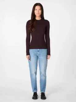 Shirts & Tops * Knowledge Cotton Apparel Daen-Rippenhirt erinowoe Weinrot