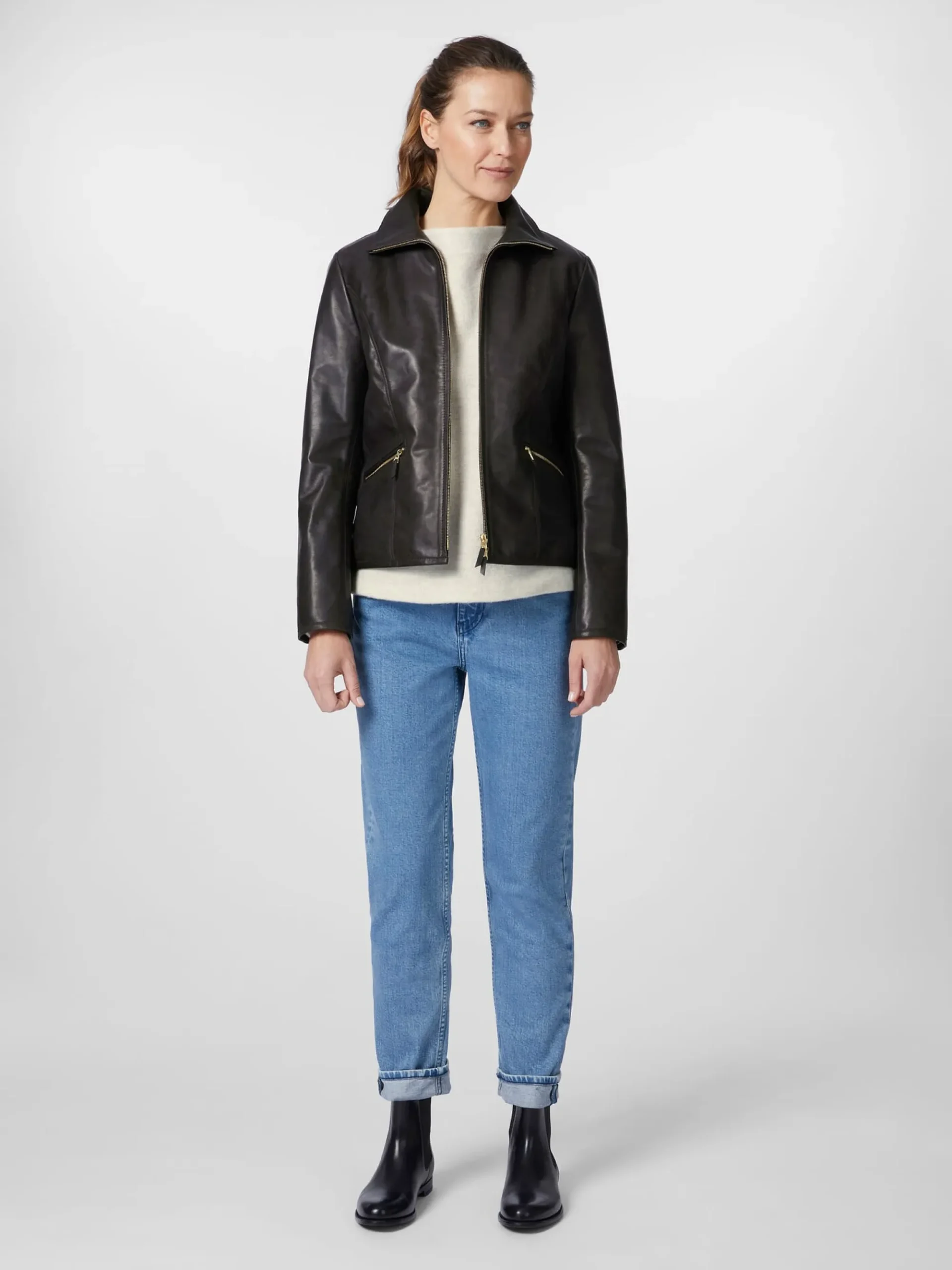 Jacken * Hack Lederware Damen-Roadsterjacke Pferdeleder