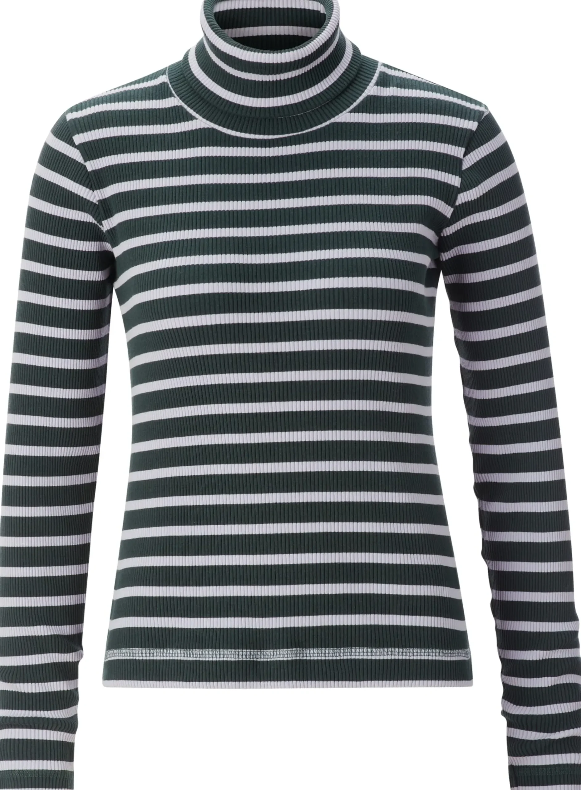 Shirts & Tops * LANIUS Damen-Rollkragenshirt gestreift Grün