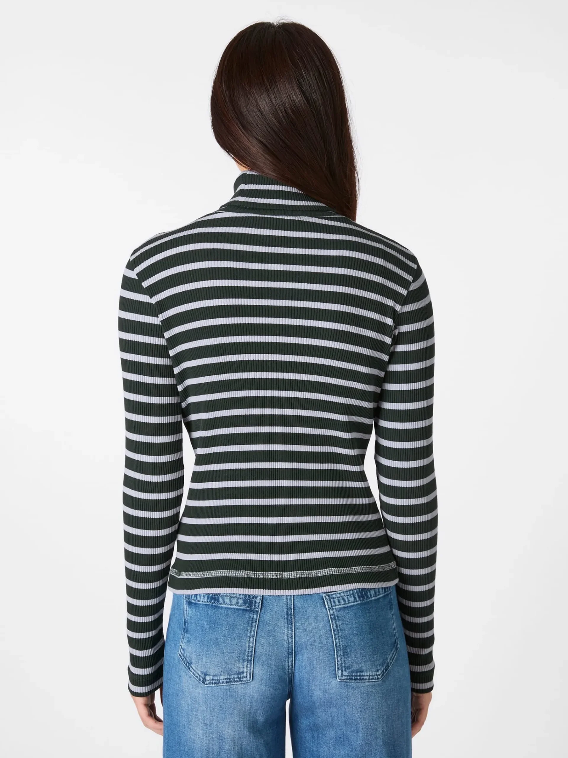 Shirts & Tops * LANIUS Damen-Rollkragenshirt gestreift Grün