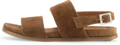 Sandalen|Freizeitschuhe * Ehm Damensandale Rauleder Cognac