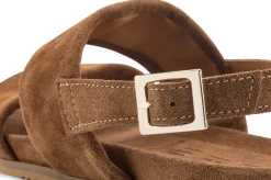 Sandalen|Freizeitschuhe * Ehm Damensandale Rauleder Cognac