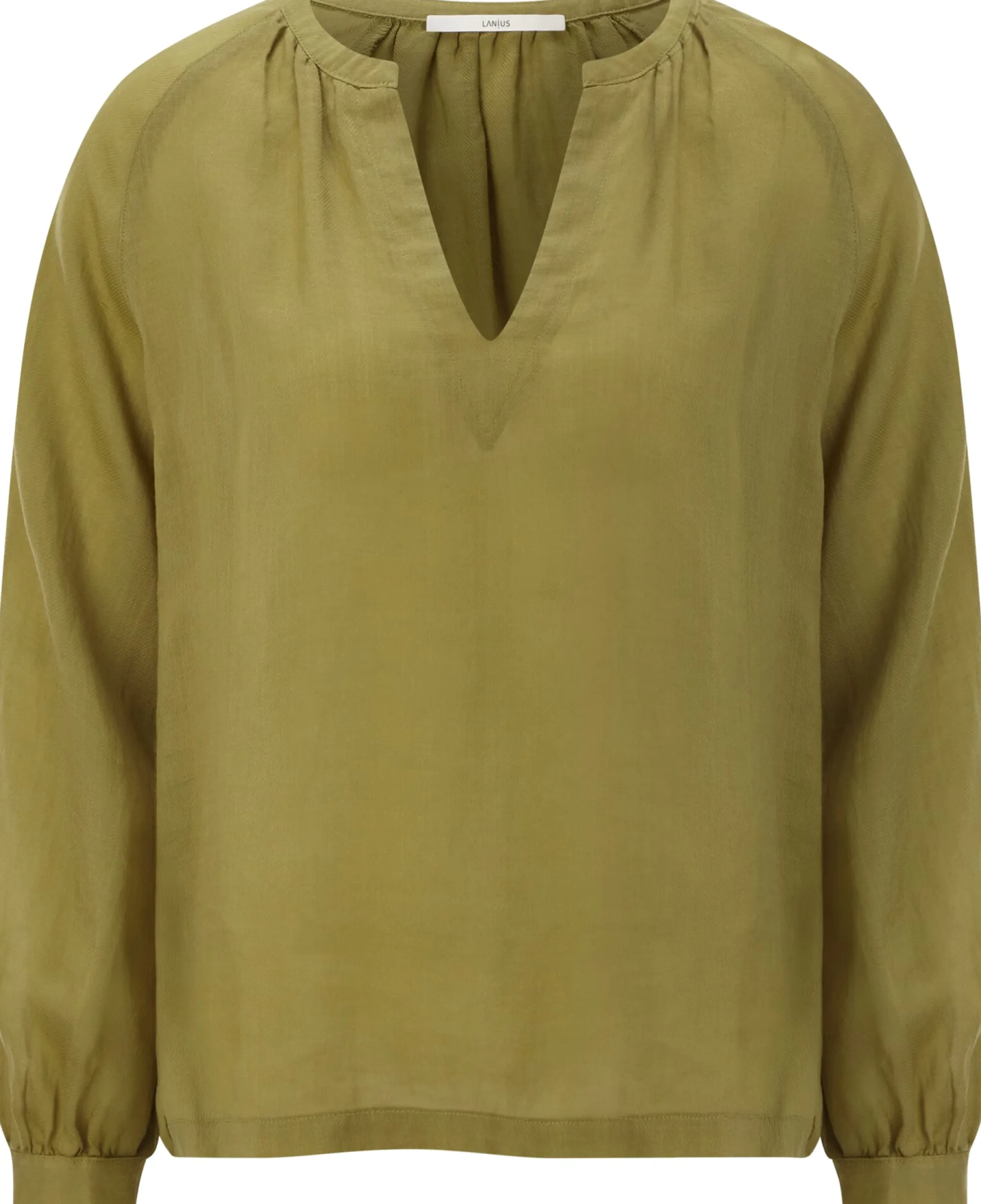 Blusen * LANIUS Damen-Schlupfbluse Ramie Oliv