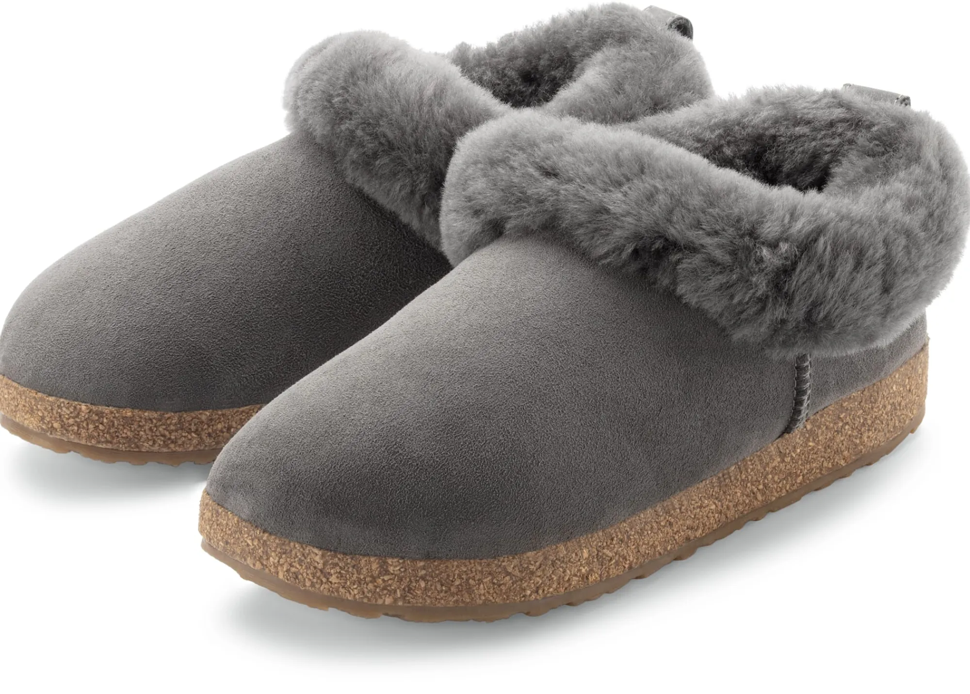 Hausschuhe * Haflinger Damen-Schlupfpantoffel Grau