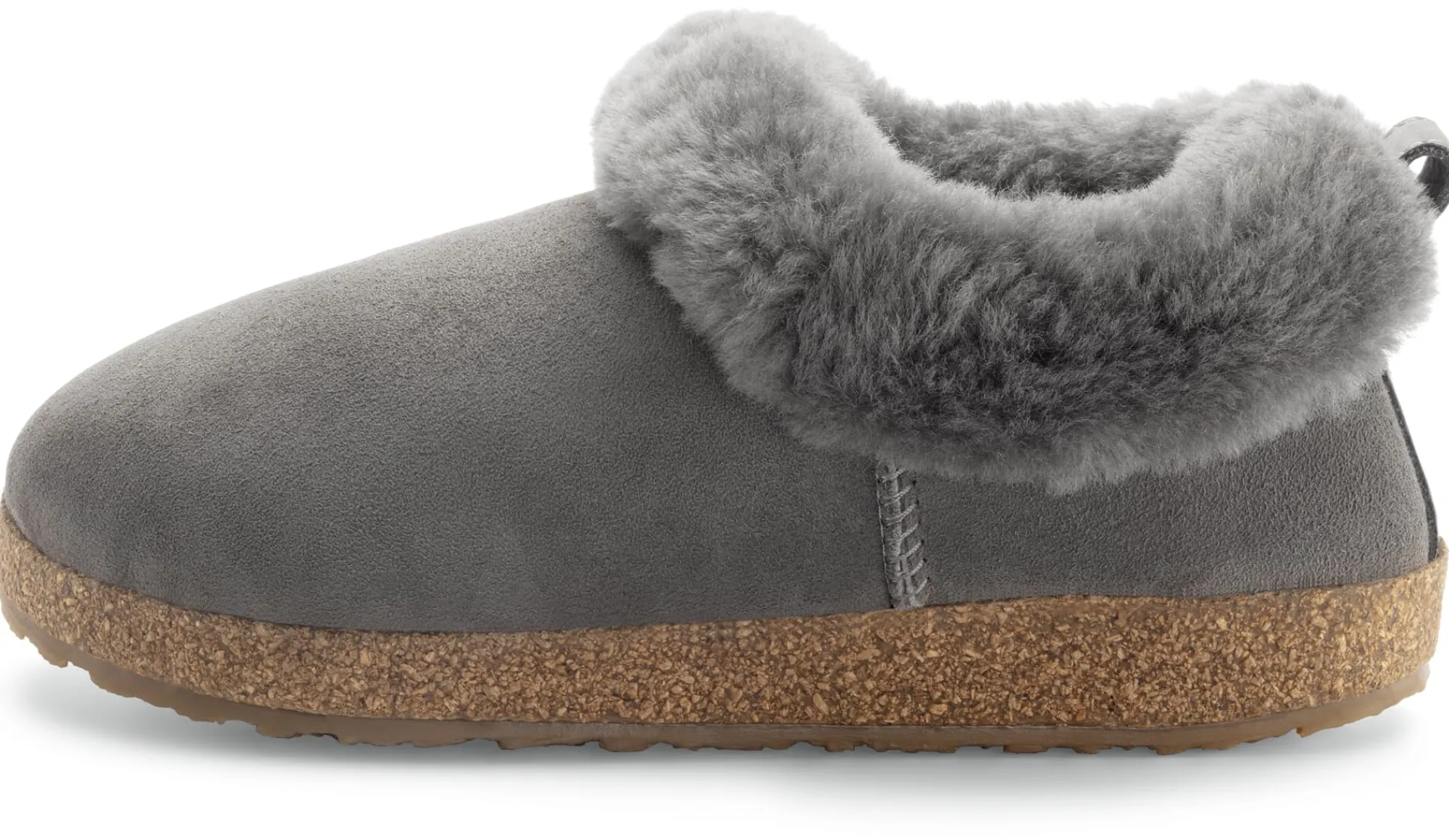 Hausschuhe * Haflinger Damen-Schlupfpantoffel Grau