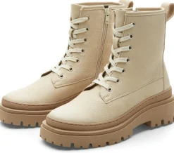 Stiefel * Werner Schuhe Damen-Schnürstiefelette Beige