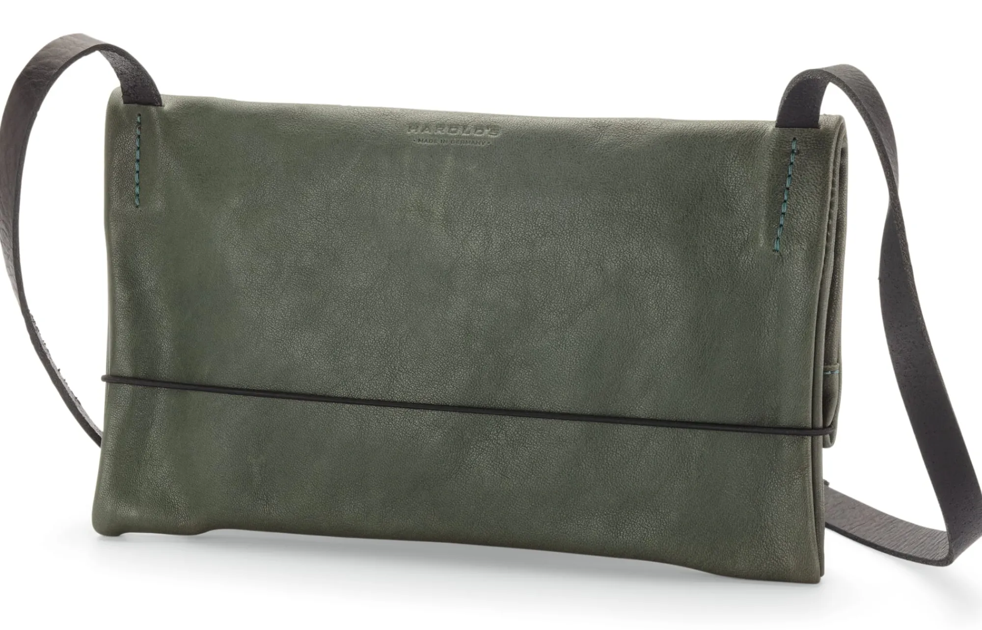 Umhänge- & Handtaschen|Handtaschen * Harold’s Lederwaren Damen-Schultertasche Clutch, Grün