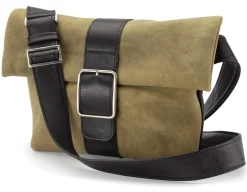 Umhänge- & Handtaschen|Handtaschen * Ackermann Taschenmanufaktur Damen-Schultertasche Hirschleder, Oliv