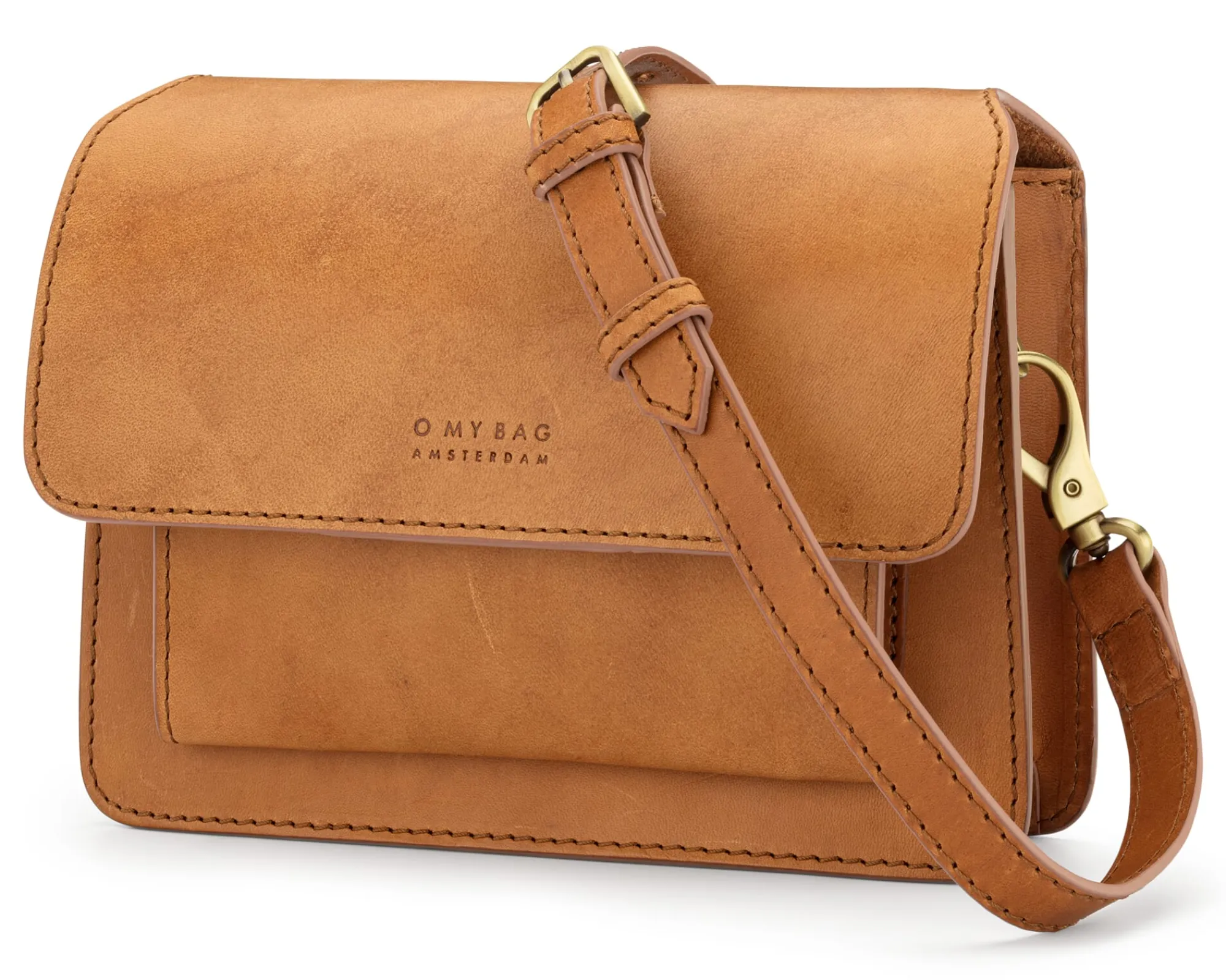 Umhänge- & Handtaschen|Handtaschen * O My Bag Damen-Schultertasche klein Cognac
