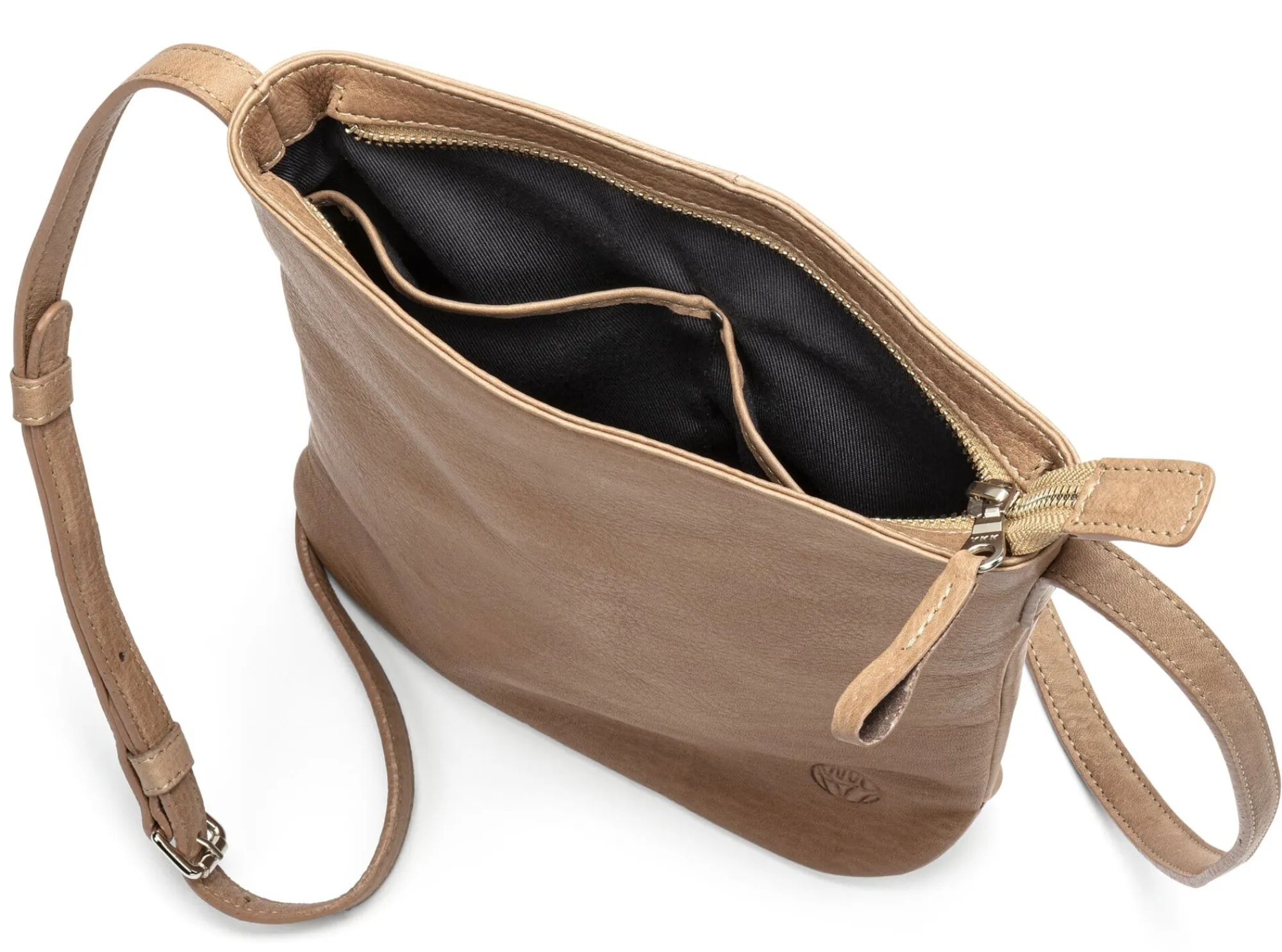 Umhänge- & Handtaschen|Handtaschen * Harold’s Lederwaren Damen-Schultertasche Rindleder Taupe