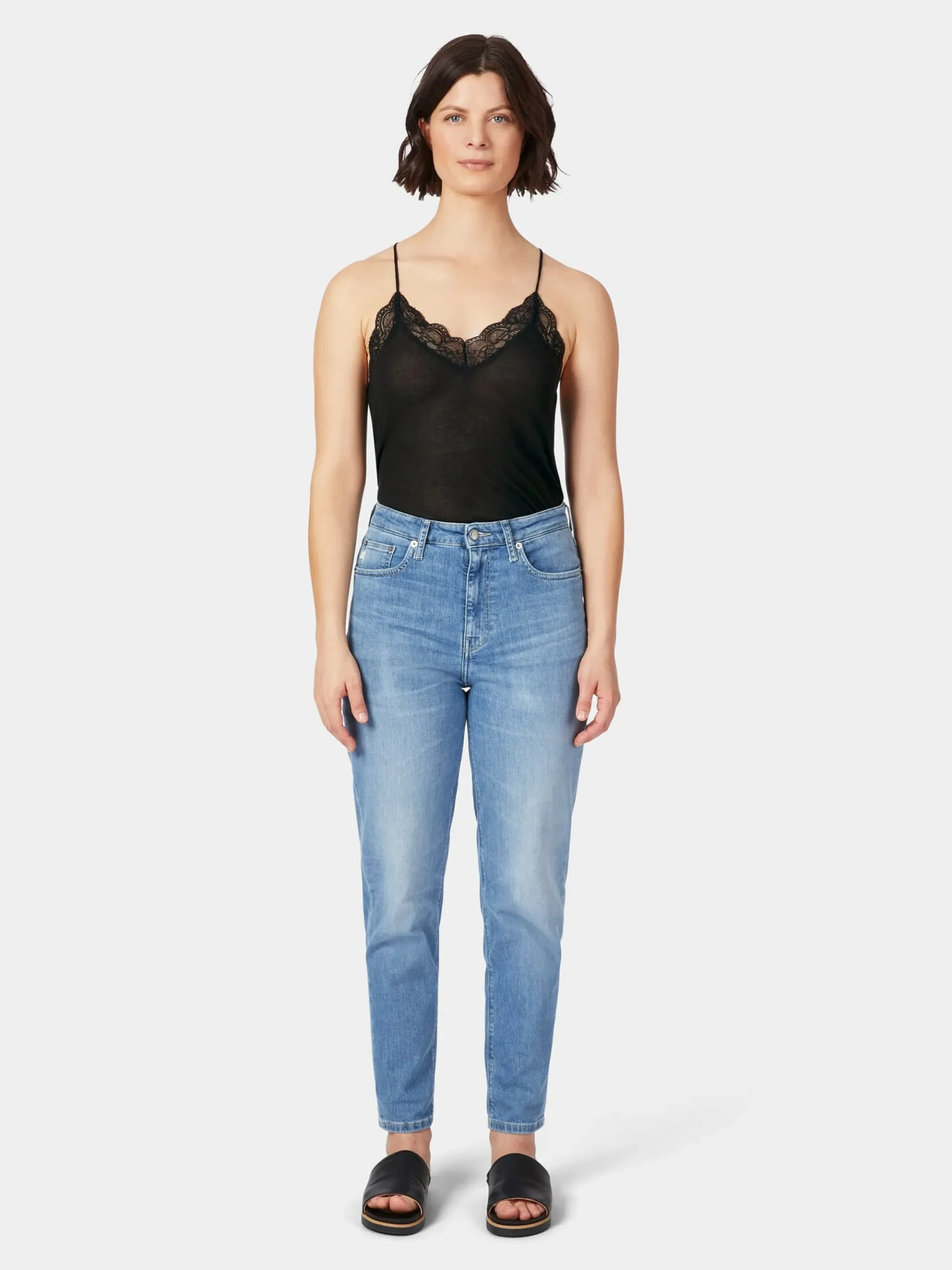 Shirts & Tops * LANIUS Damen-Spitzentop Schwarz
