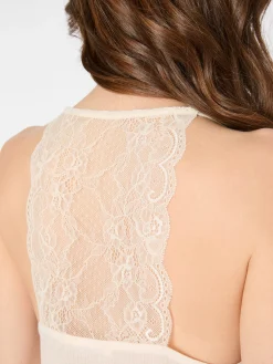 Shirts & Tops * LANIUS Damen-Spitzentop Naturweiß