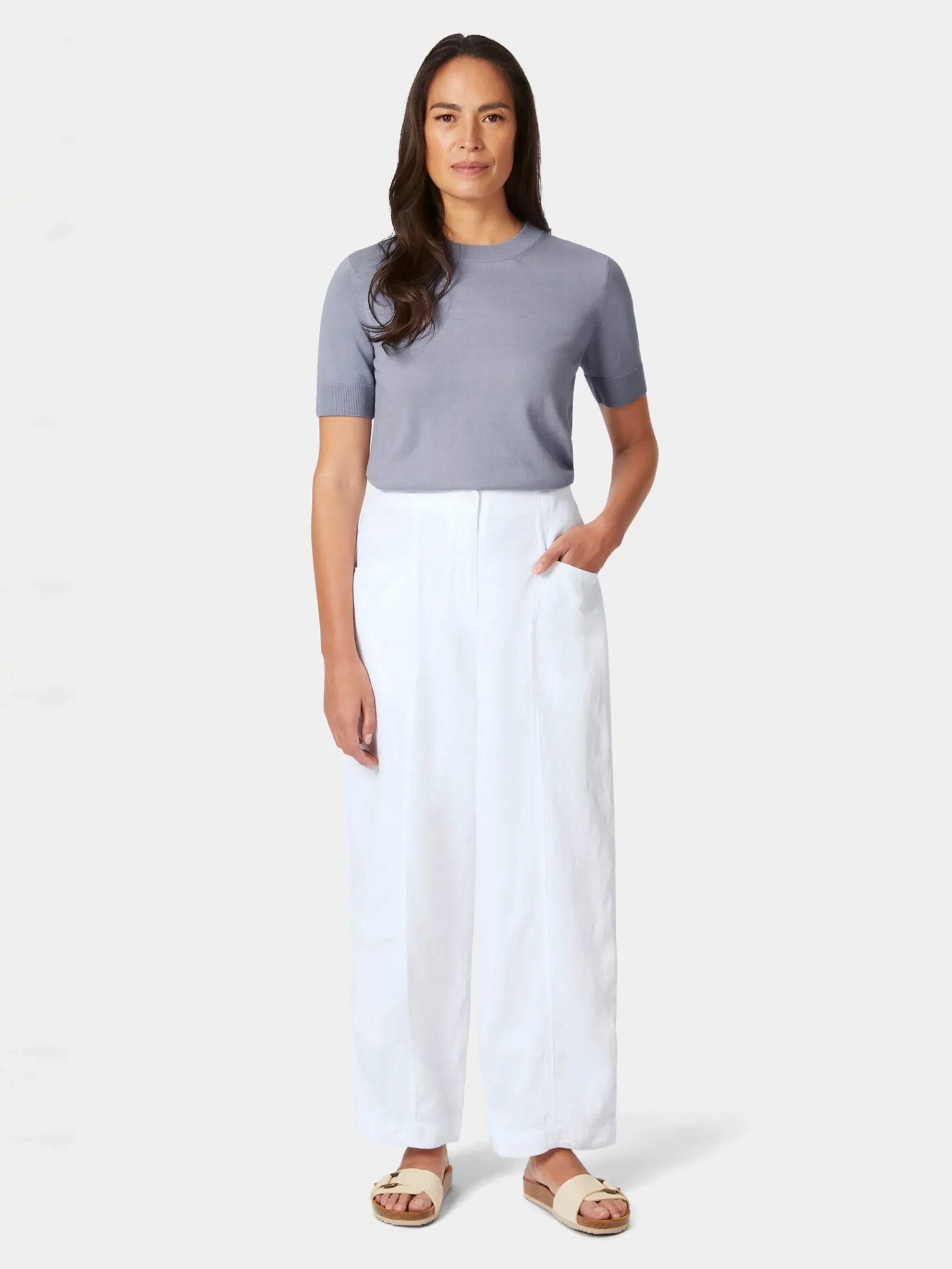 Hosen * Oska Damen-Stoffhose Weiß