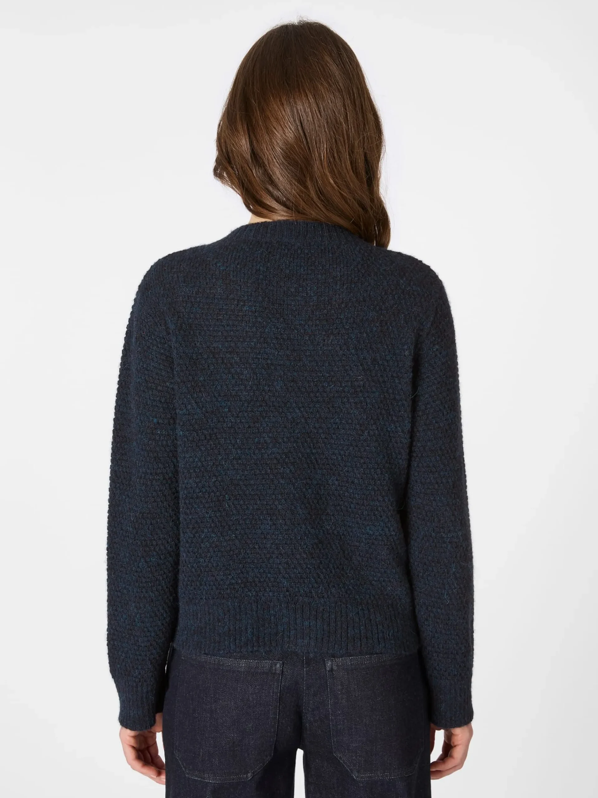 Strickjacken * Les Racines du Ciel Damen-Strickjacke Alpaka Dunkelblau