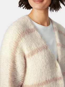 Strickjacken * Inti Knitwear Daen-Strickjacke Habar gestreift Natur