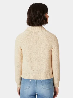 Strickjacken * Maglificio GRP Daen-trickjacke it Kragen Naturweiß