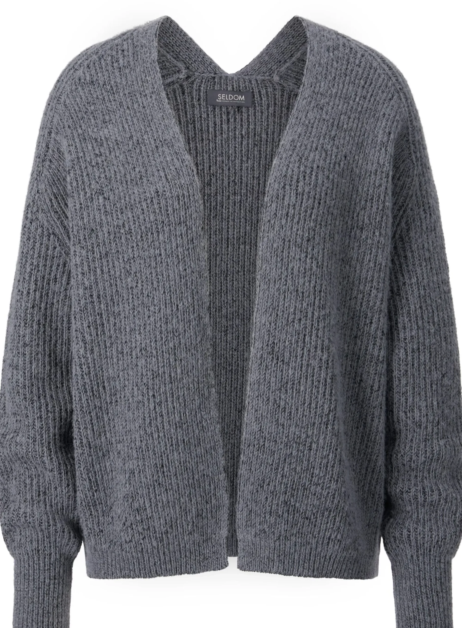 Strickjacken * Seldom Daen-trickjacke Rippe Anthrazit