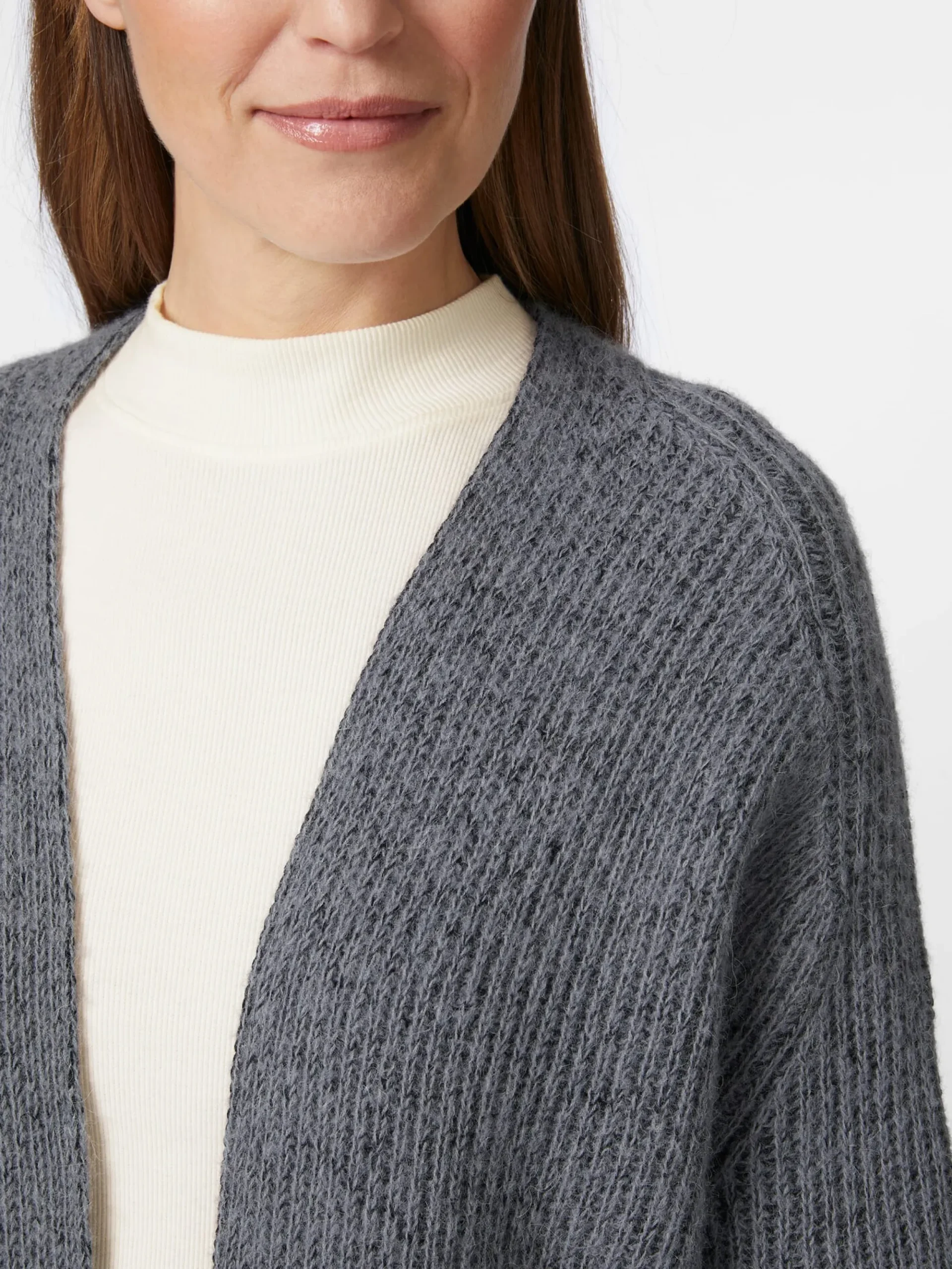 Strickjacken * Seldom Daen-trickjacke Rippe Anthrazit