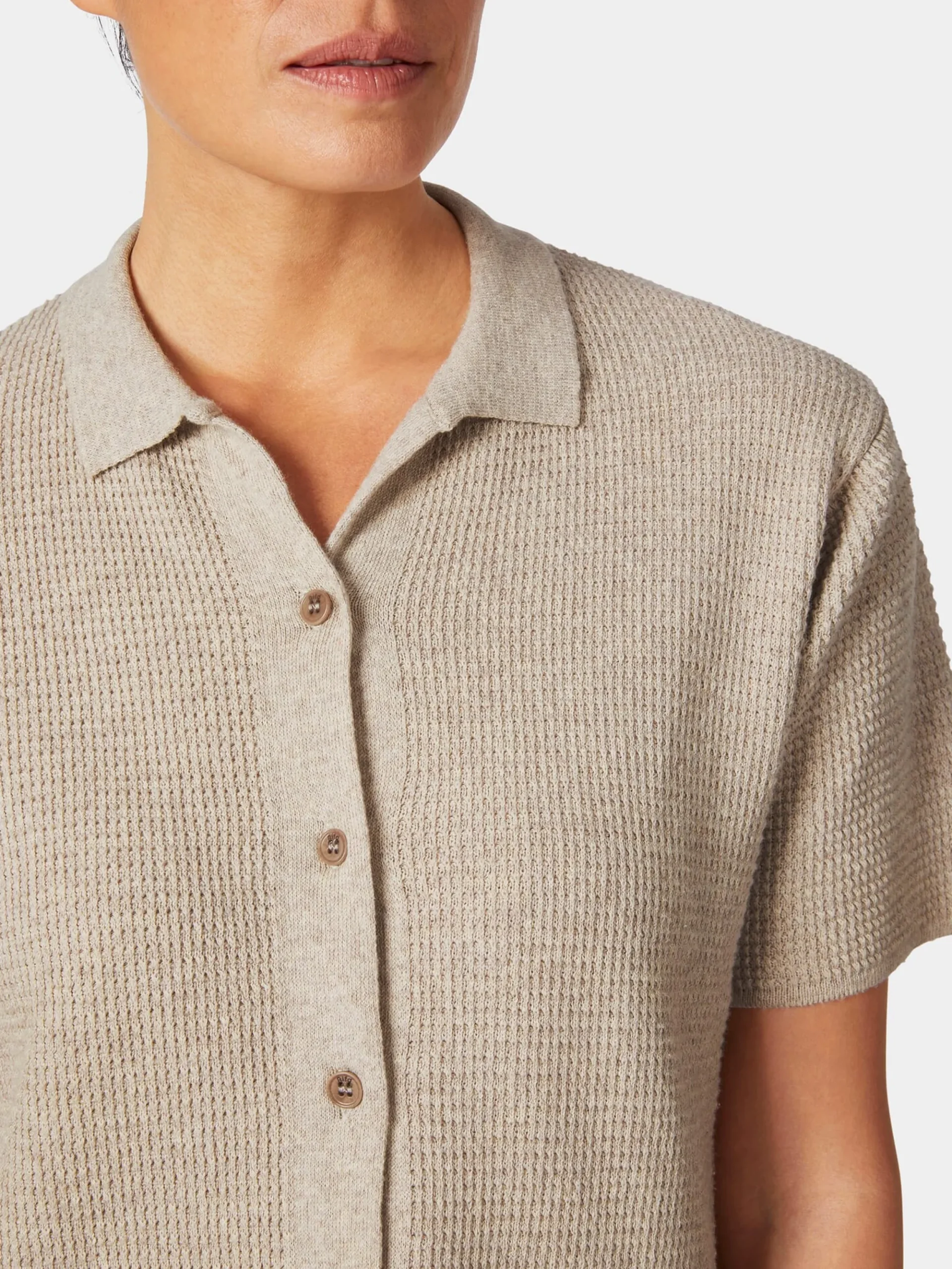 Shirts & Tops * Rifò Daen-trickpoo geknöpft Natur