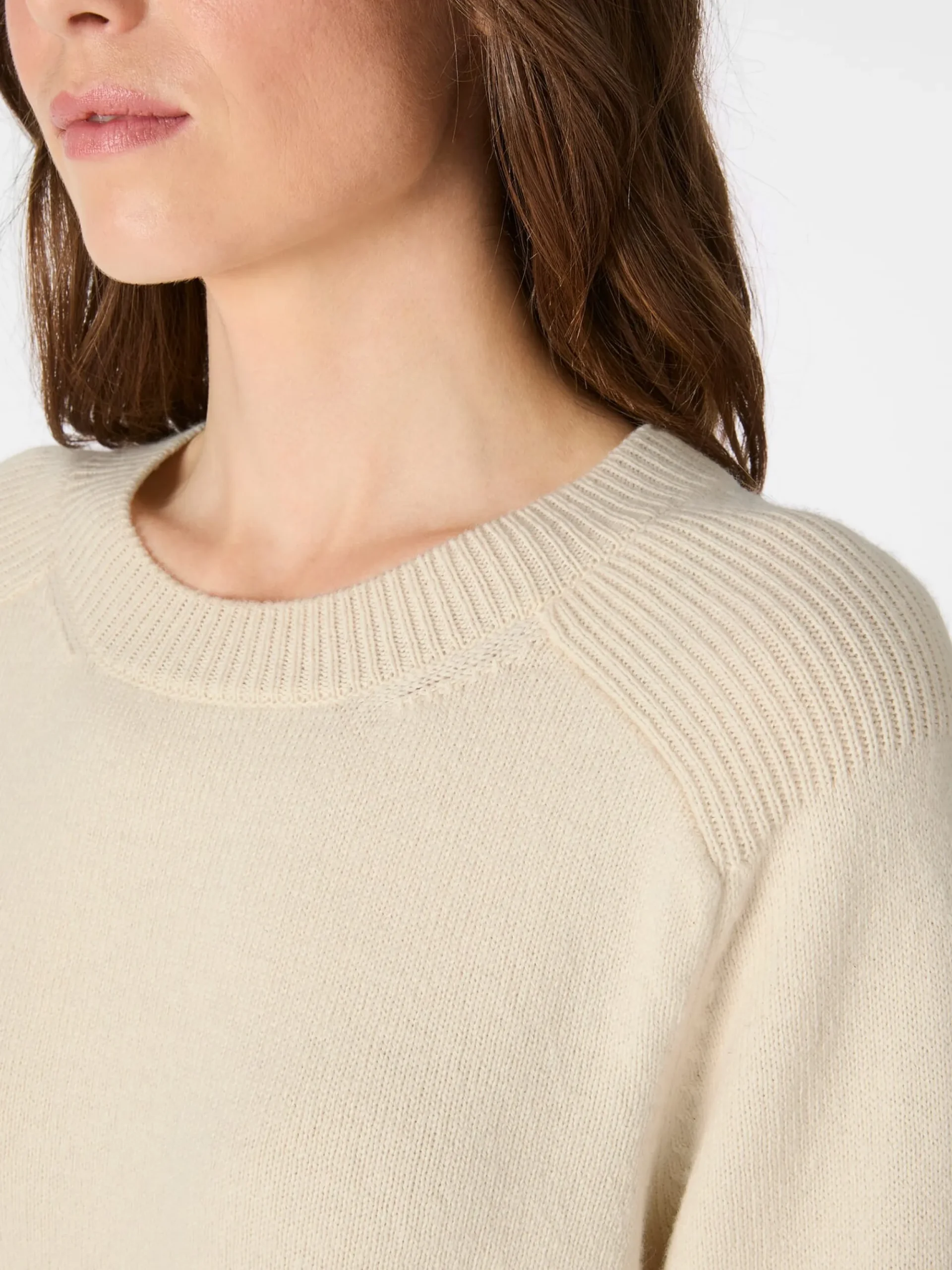 Pullover * LANIUS Damen-Strickpullover Naturweiß