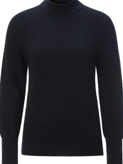 Pullover * LANIUS Damen-Strickpullover Baumwolle Navy