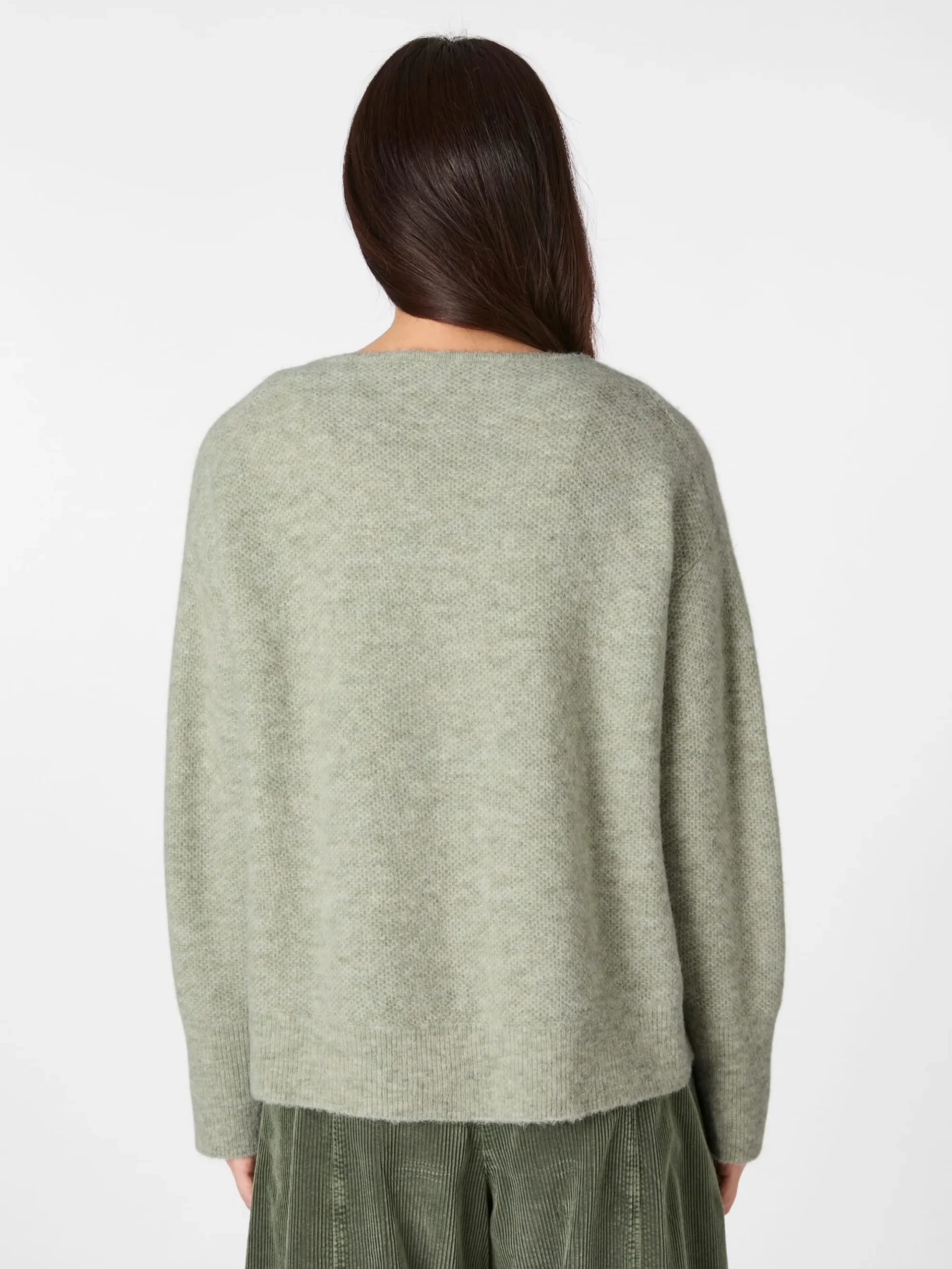 Pullover * LANIUS Damen-Strickpullover V-Ausschnitt Hellgrün