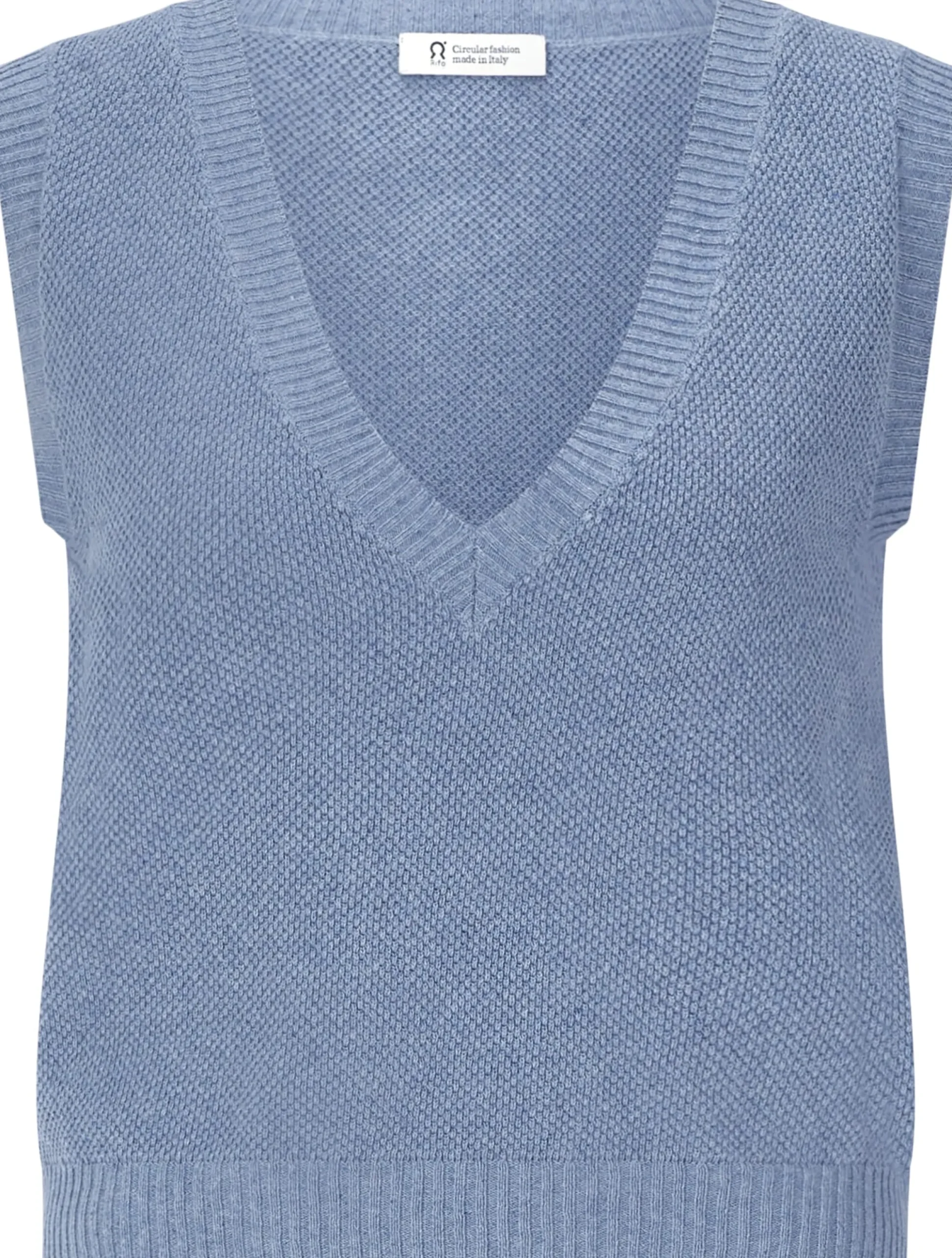 Pullover * Rifò Daen-trickpuunder Hellblau
