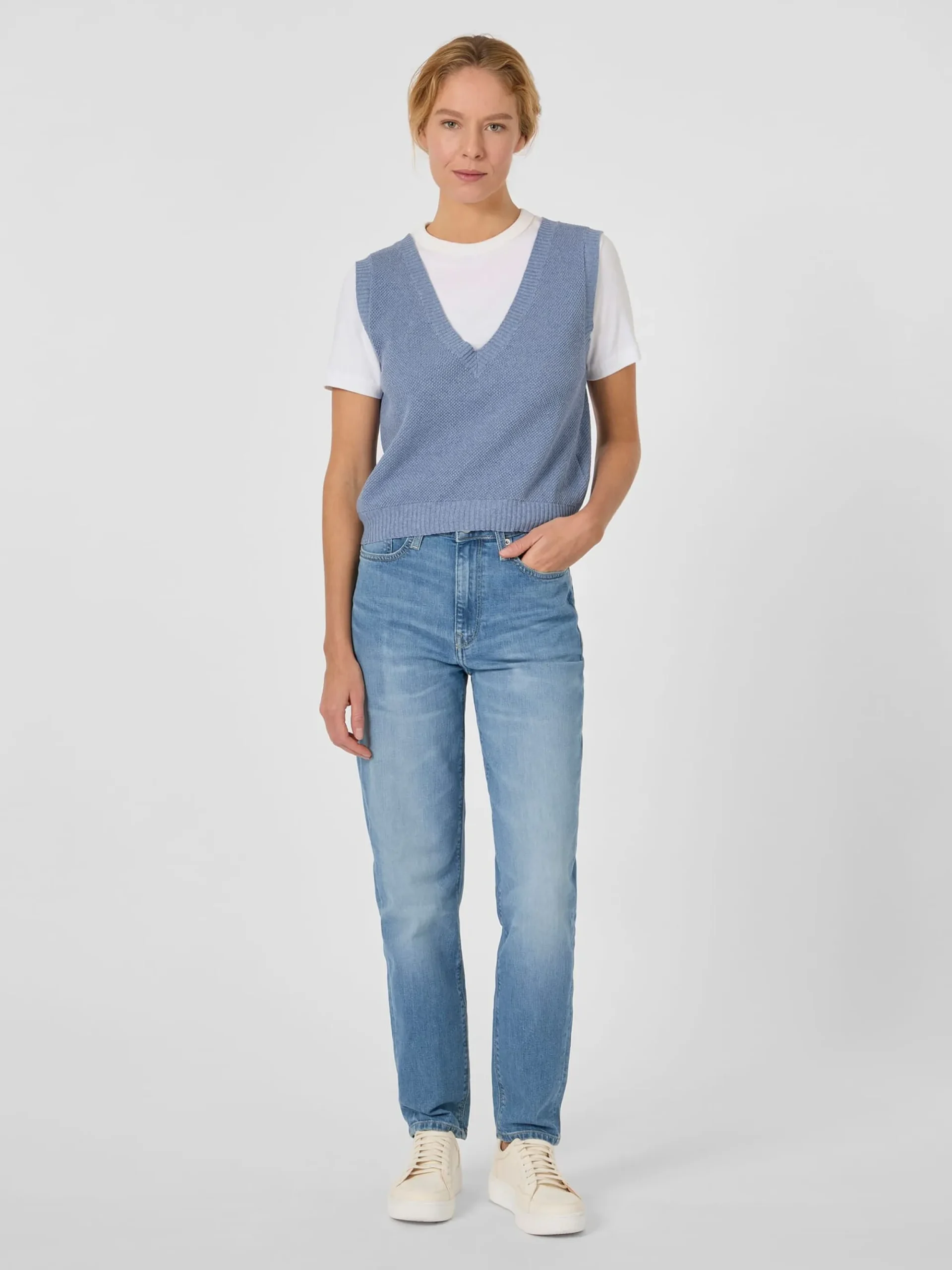 Pullover * Rifò Daen-trickpuunder Hellblau