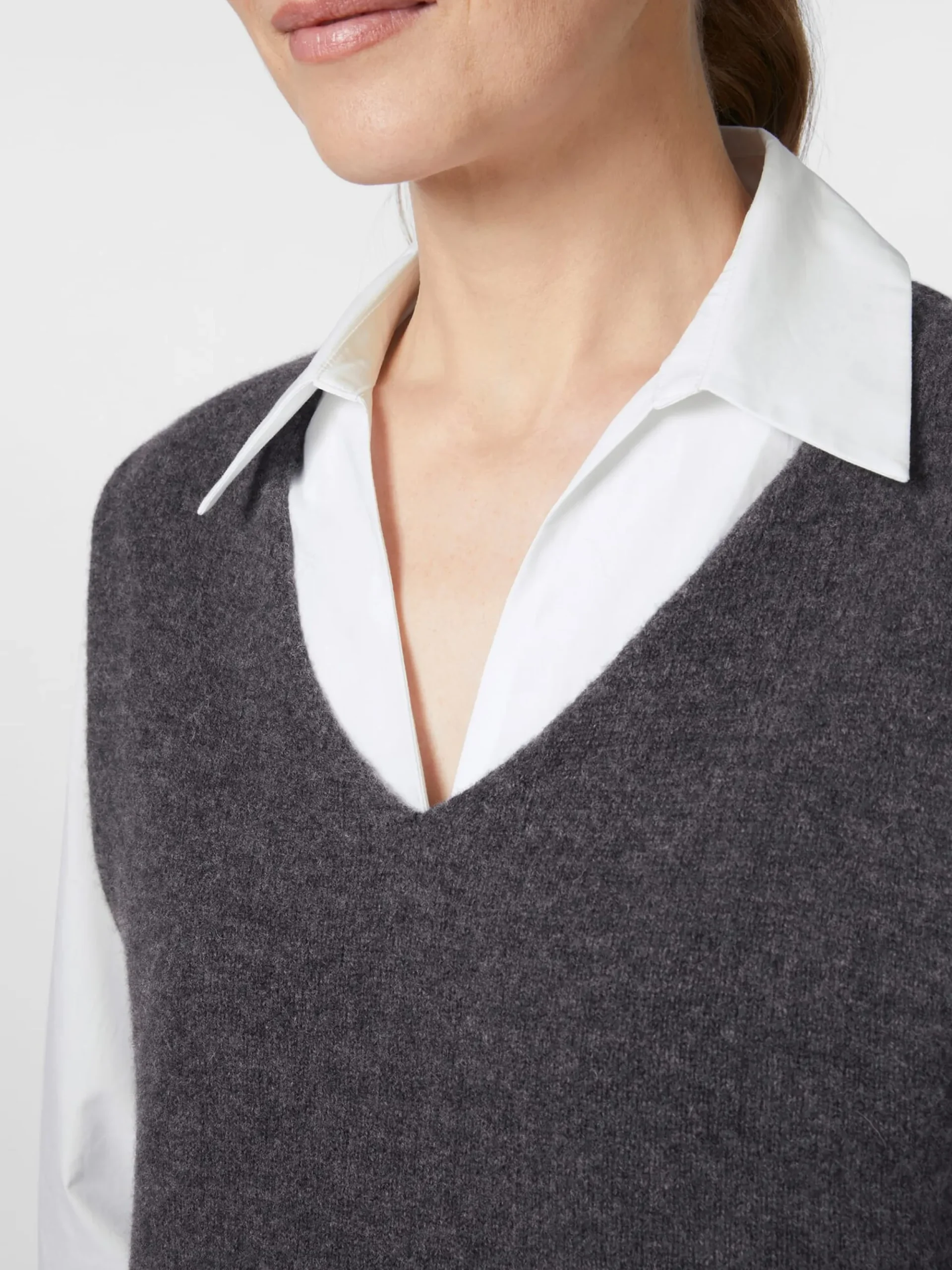 Pullover * Eribé Damen-Strickpullunder Grau