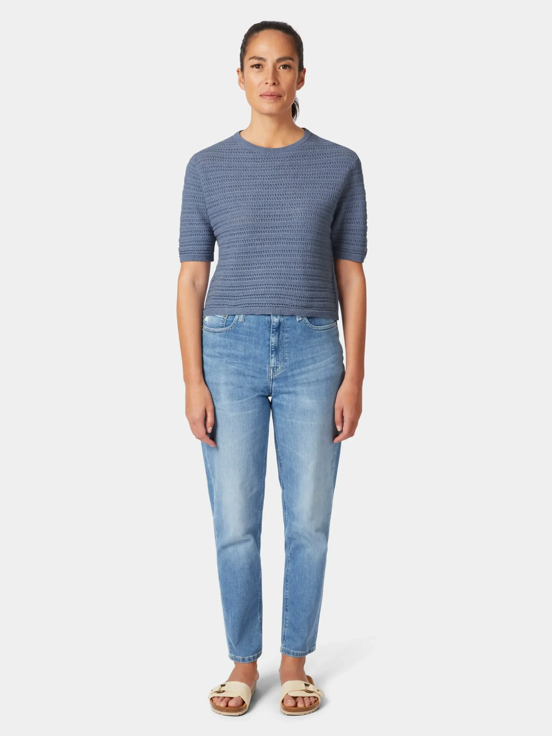 Shirts & Tops * Rifò Daen-trickhirt Hellblau