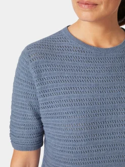 Shirts & Tops * Rifò Daen-trickhirt Hellblau